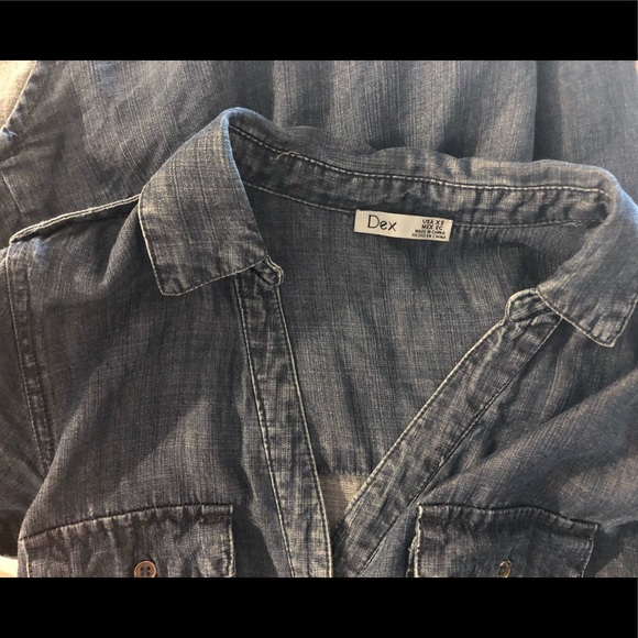 EUC medium blue chambray dress - Picture 4 of 7